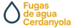 Logo de la empresa Fugas de Agua Cerdanyola en color dorado con icono de gota de agua